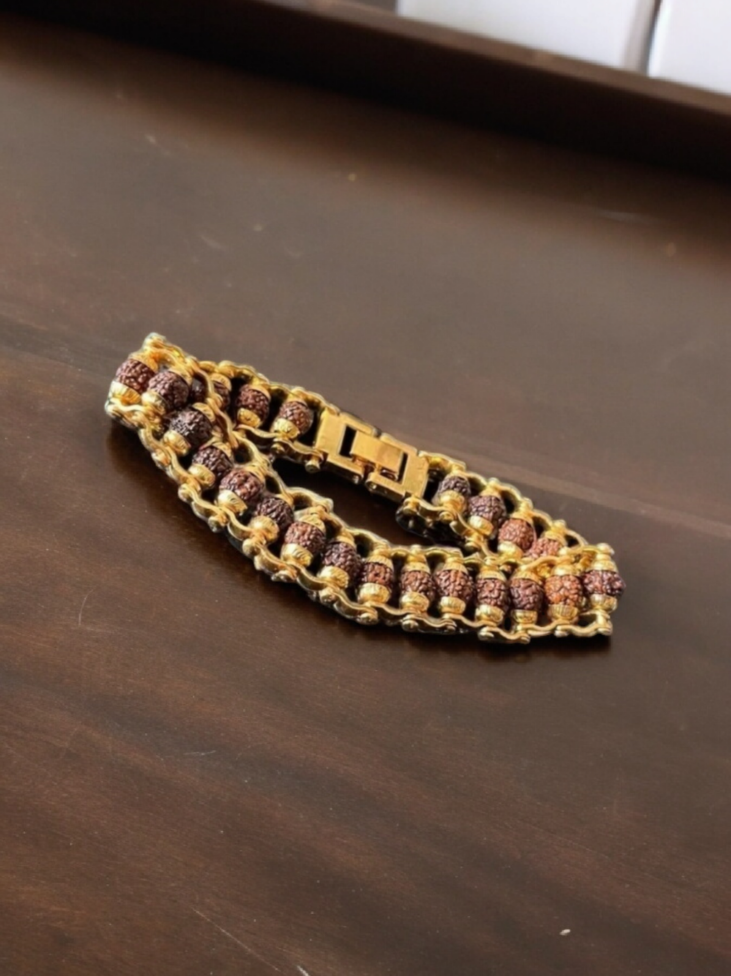 Gold Plated Divine Rudraksha Bracelet