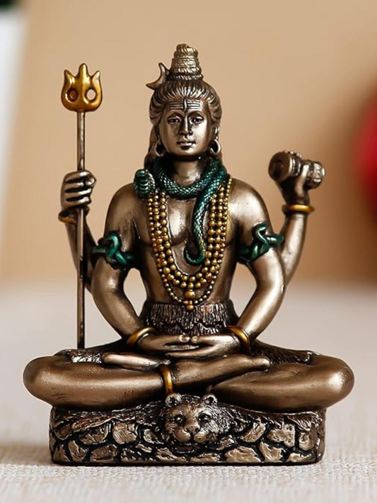 Lord Shiva Dhyana Mudra Murti | Antique Finish