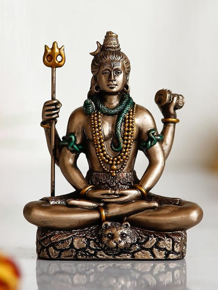 Lord Shiva Dhyana Mudra Murti | Antique Finish