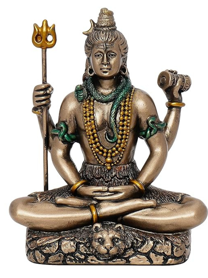 Lord Shiva Dhyana Mudra Murti | Antique Finish