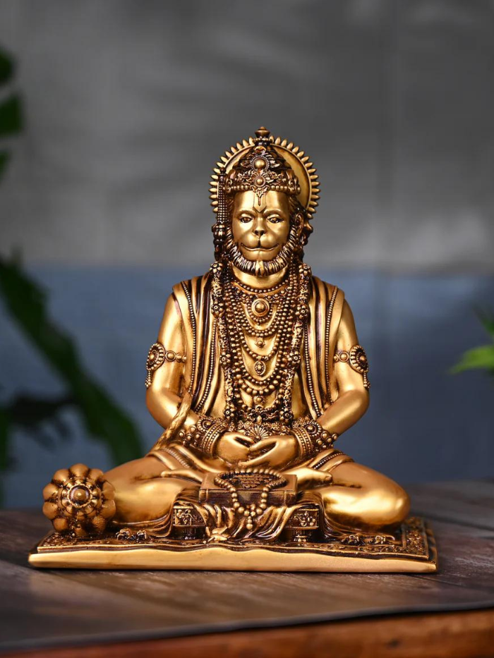 Meditating Sitting Lord Hanuman Ji (7.5 inches )