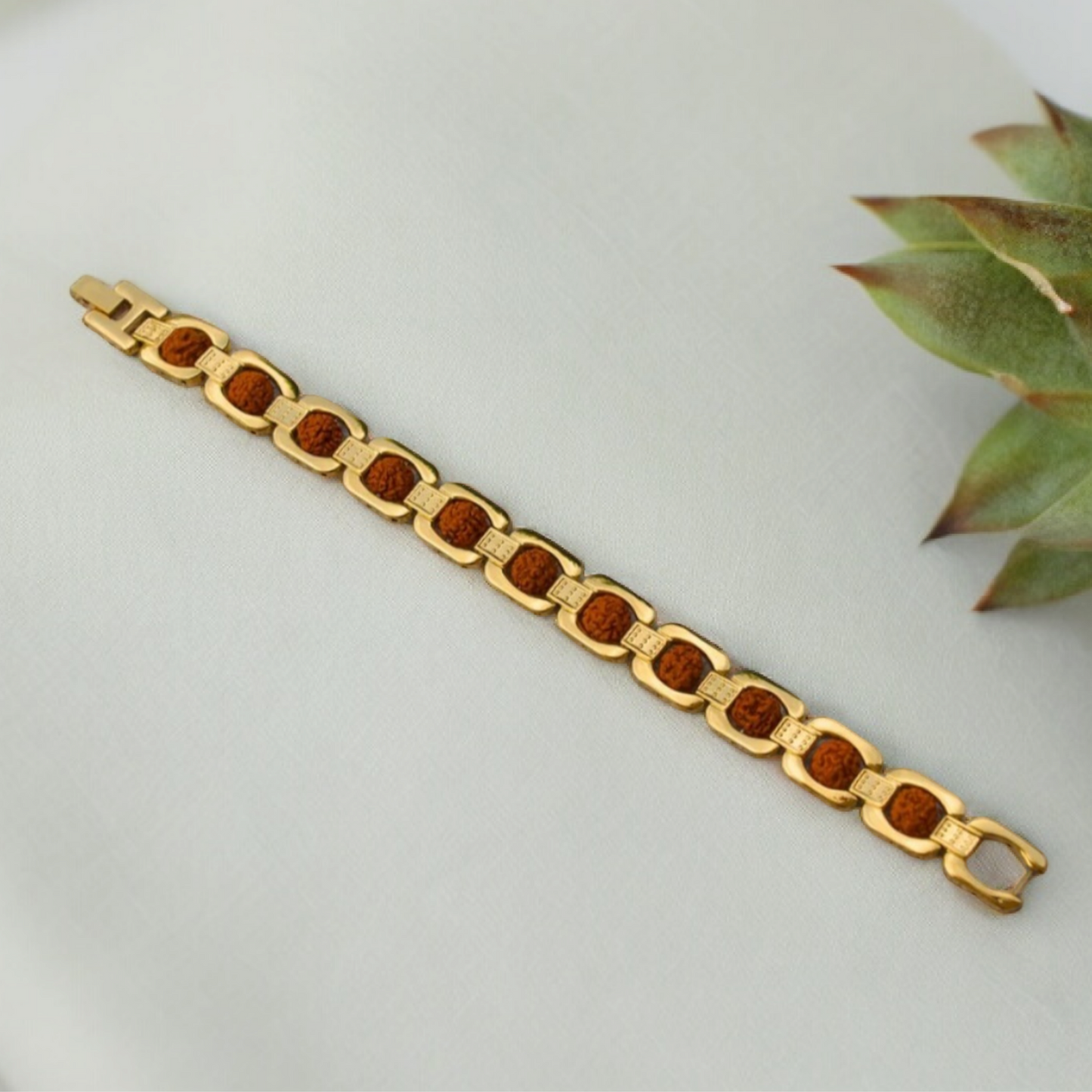 Namo Gold Plated  Rudraksha Bracelet