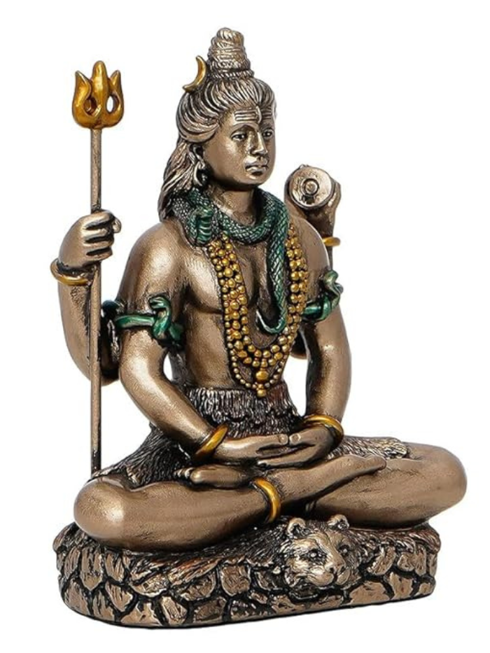 Lord Shiva Dhyana Mudra Murti | Antique Finish