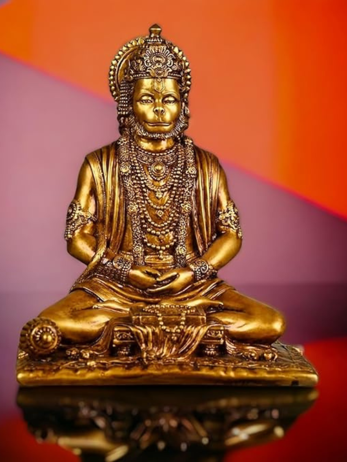 Meditating Sitting Lord Hanuman Ji Statue