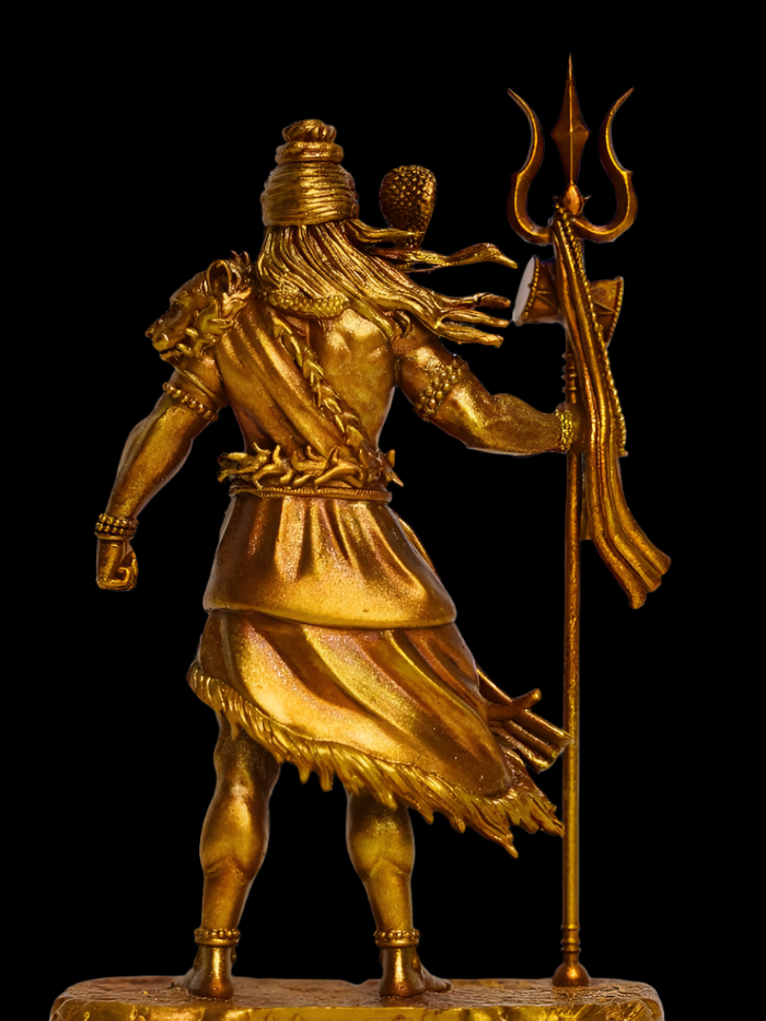 Shiva-The Protector Antique Gold Idol