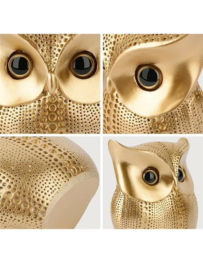 Classy Lucky Owl Resin Art Figure Showpiece