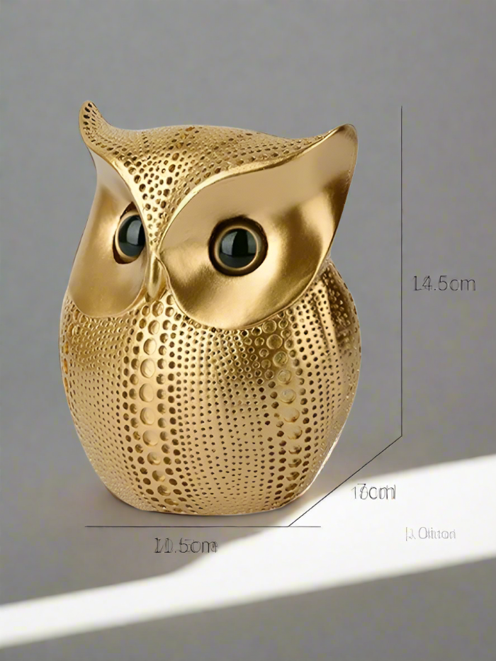 Classy Lucky Owl Resin Art Figure Showpiece