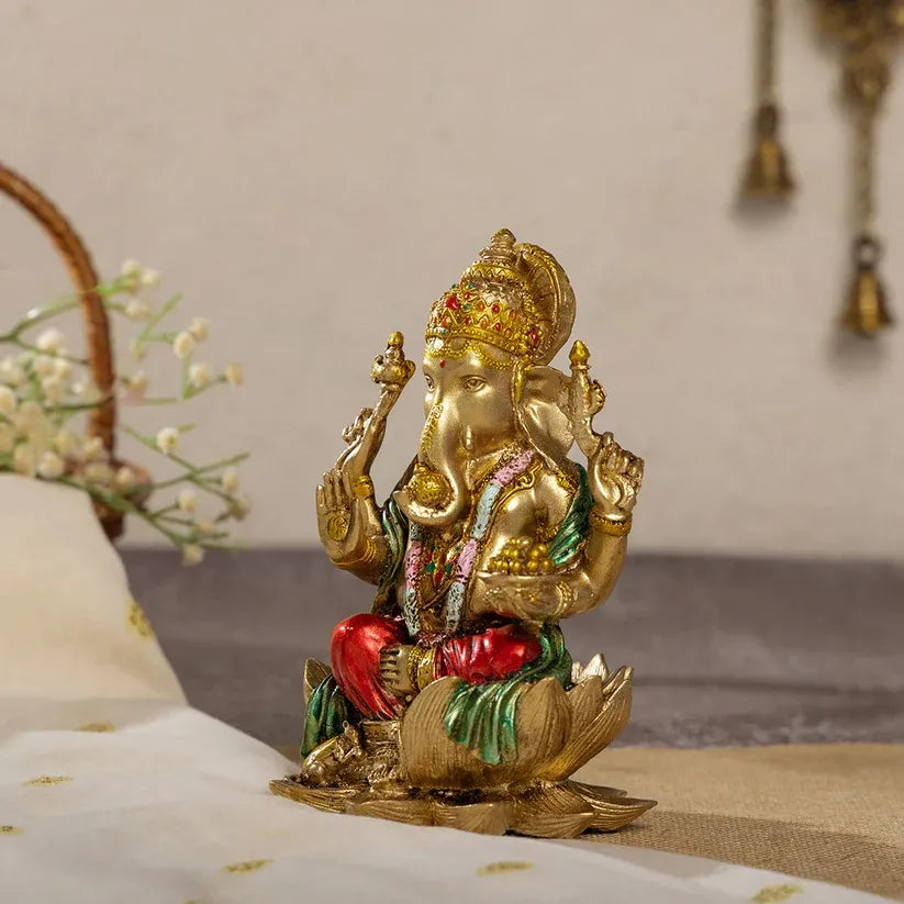 Ganesha Murti  (Antique Finish) - 7 Inch