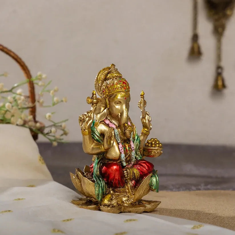 Ganesha Murti  (Antique Finish) - 7 Inch